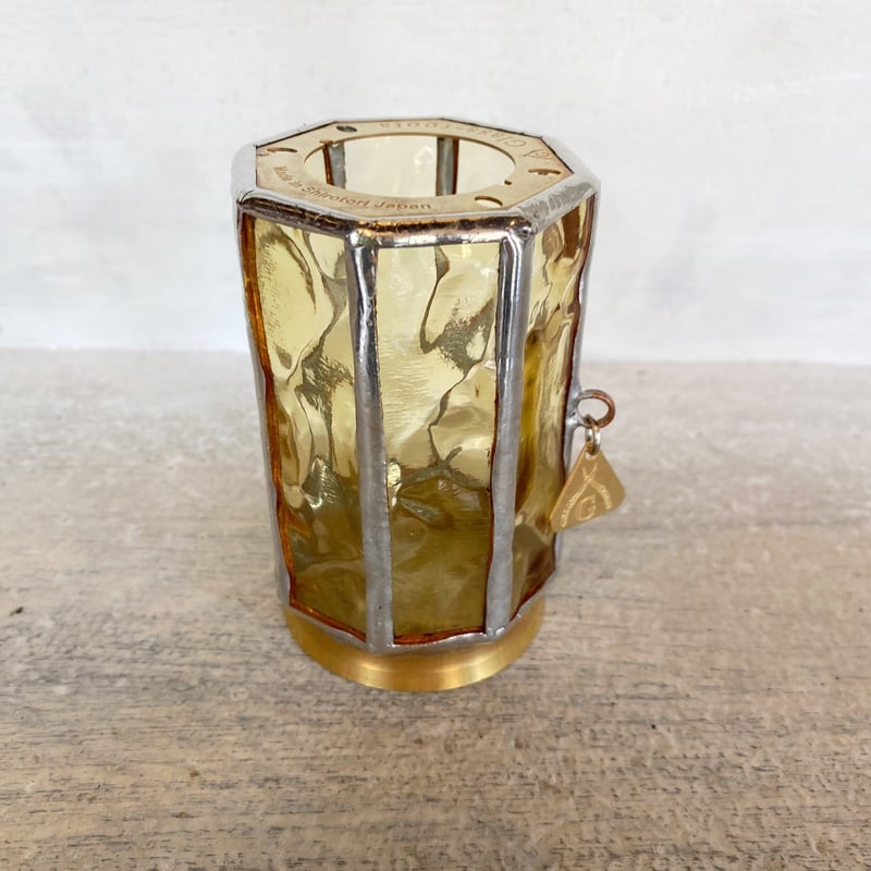 glass-roots ランタンシェード ステンドグラス アンバー GLASS-ROOTS