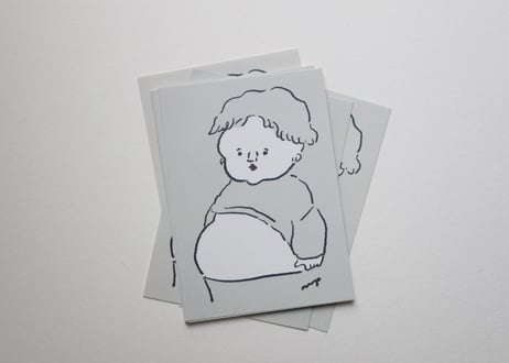 メモセット「堂々と腹出す子」