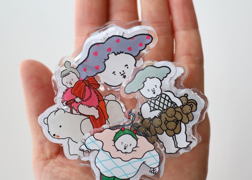 アクリルハートクリップ アクリルハートクリップ 3色 | tulle オンラインストア