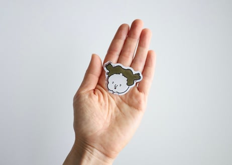 ふっくりアクリルクリップ 「くまだんごの女」