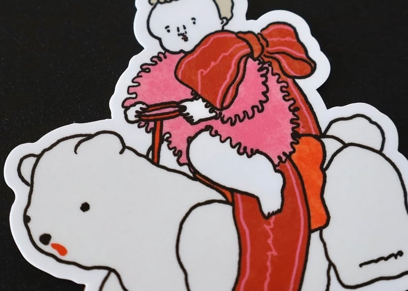 絵画。原画【クリスマスを迎えて可愛い熊ちゃん】 絵画。原画【クリスマスを迎えて可愛い熊ちゃん】 せかいいち