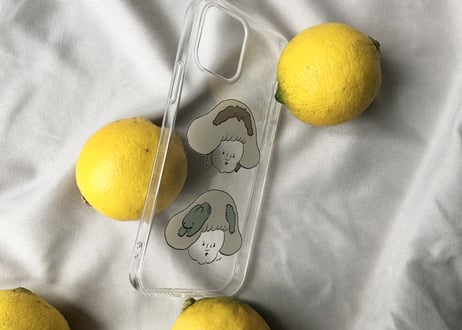 〈受注生産〉TPU素材スマホケース／頭に動物が刺さってるタイプの女