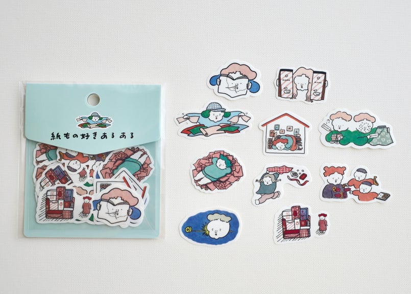 フレークシール「紙もの好きあるある」 | nagakiperm ONLINE STORE