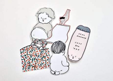 メモセット「おでこの広い男」