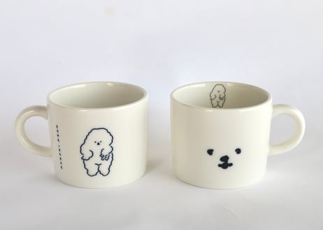 結構大きめマグ「ギャルピする犬」