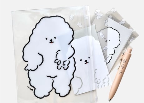ビニールポーチ「ギャルピする犬」
