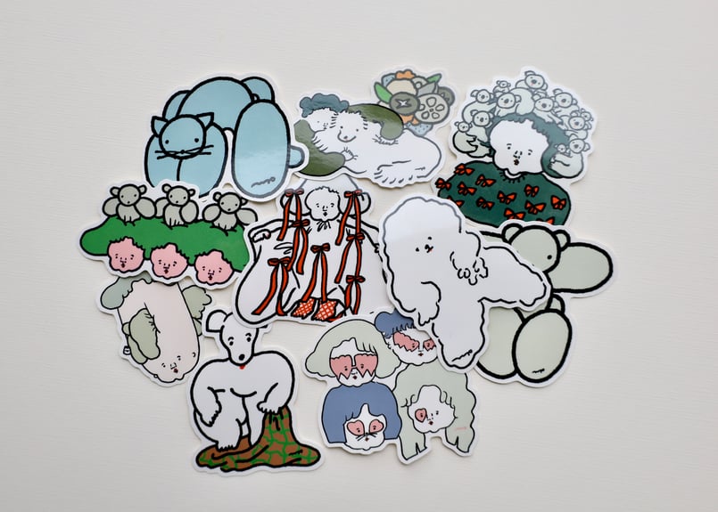 とても頑丈なステッカー とち狂いサイズ | nagakiperm ONLINE STORE