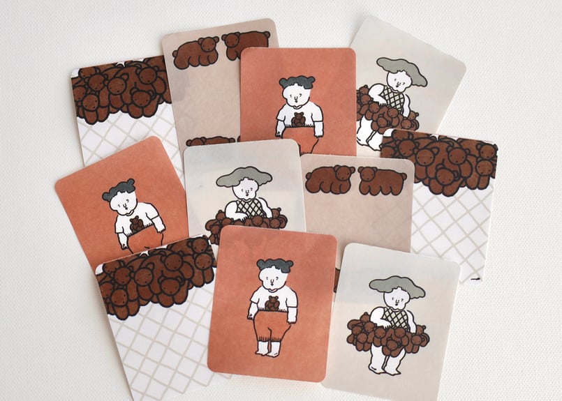 ロールふせん くまづくし | nagakiperm ONLINE STORE