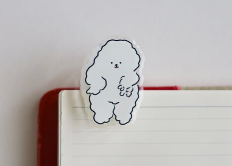 ふっくりアクリルクリップ 「ギャルピする犬」
