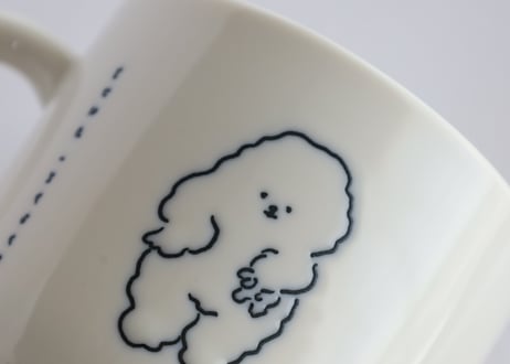 結構大きめマグ「ギャルピする犬」