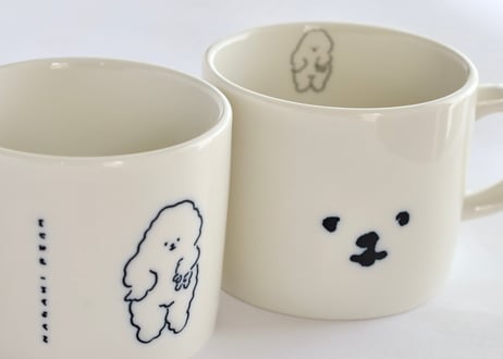 結構大きめマグ「ギャルピする犬」