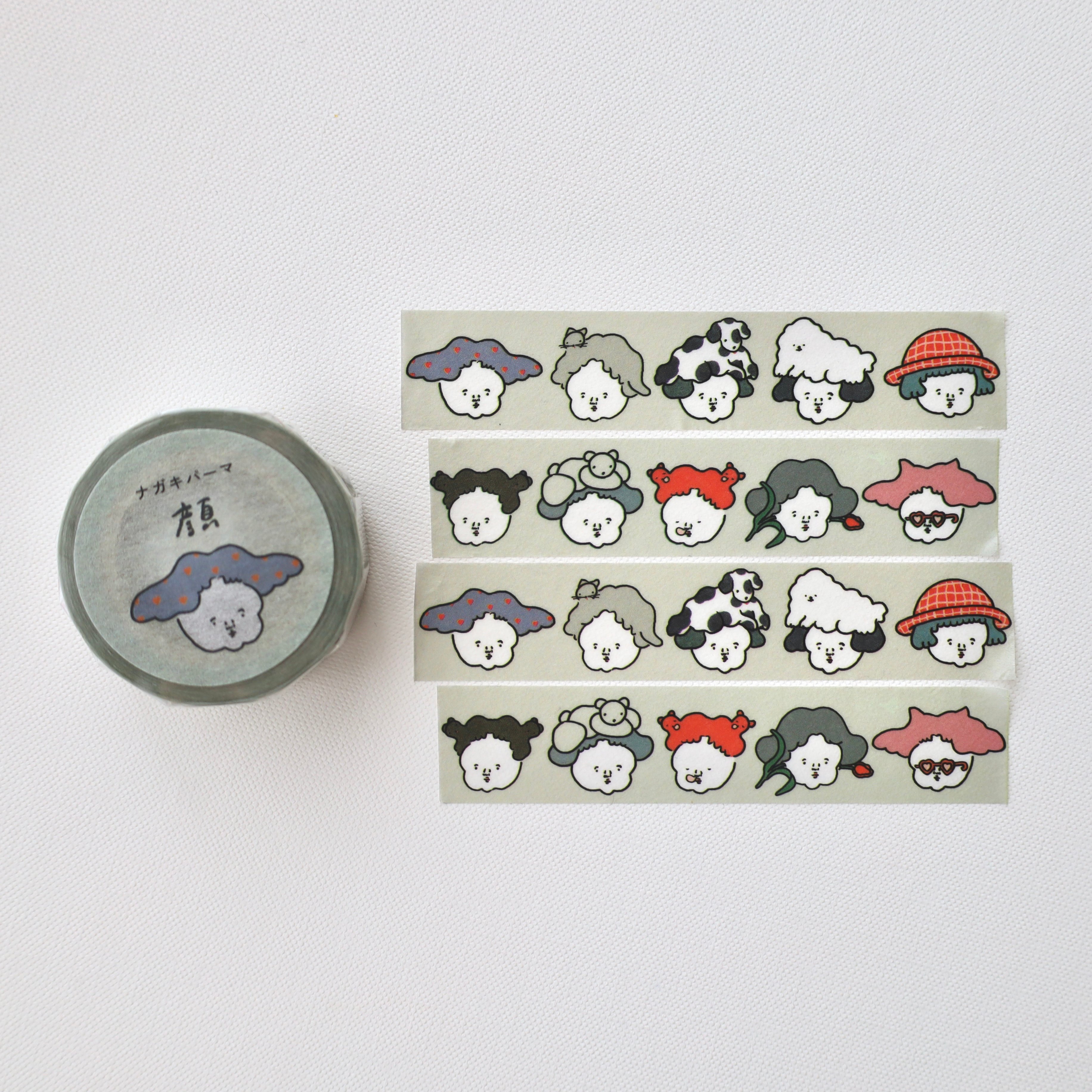 マスキングテープ「顔」 | nagakiperm ONLINE STORE