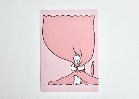 メモセット「カーテンに巻きつく女」