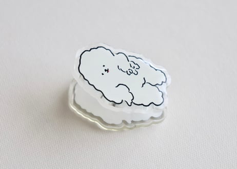 ふっくりアクリルクリップ 「ギャルピする犬」