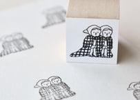 はんこ「チェックコートの女たち」
