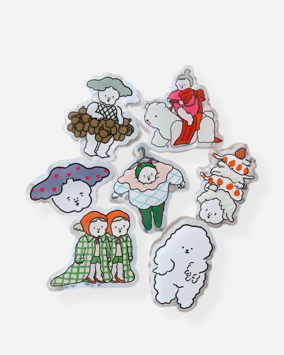 ふっくりアクリルクリップ 「くまカーの女」 | nagakiperm ONLINE STORE
