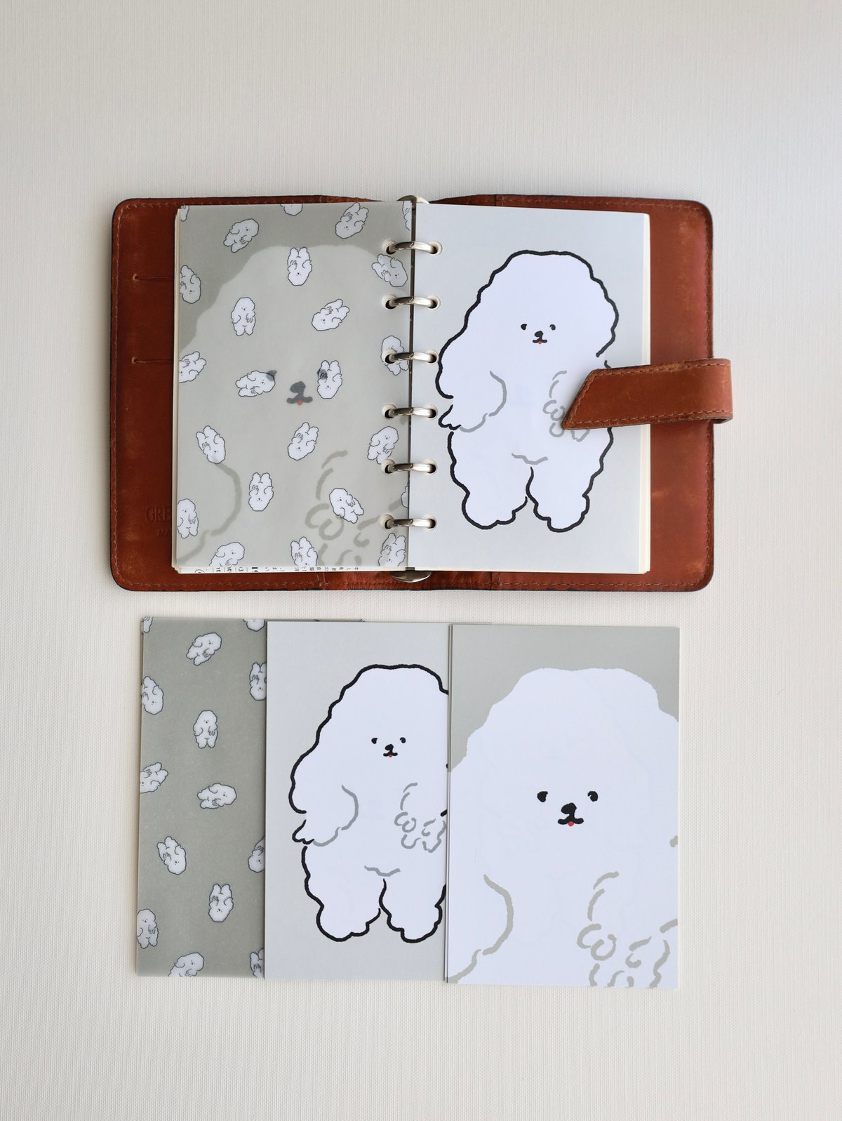 ミニ6サイズ リフィルメモ「ギャルピする犬」 | nagakiperm ONLINE STORE