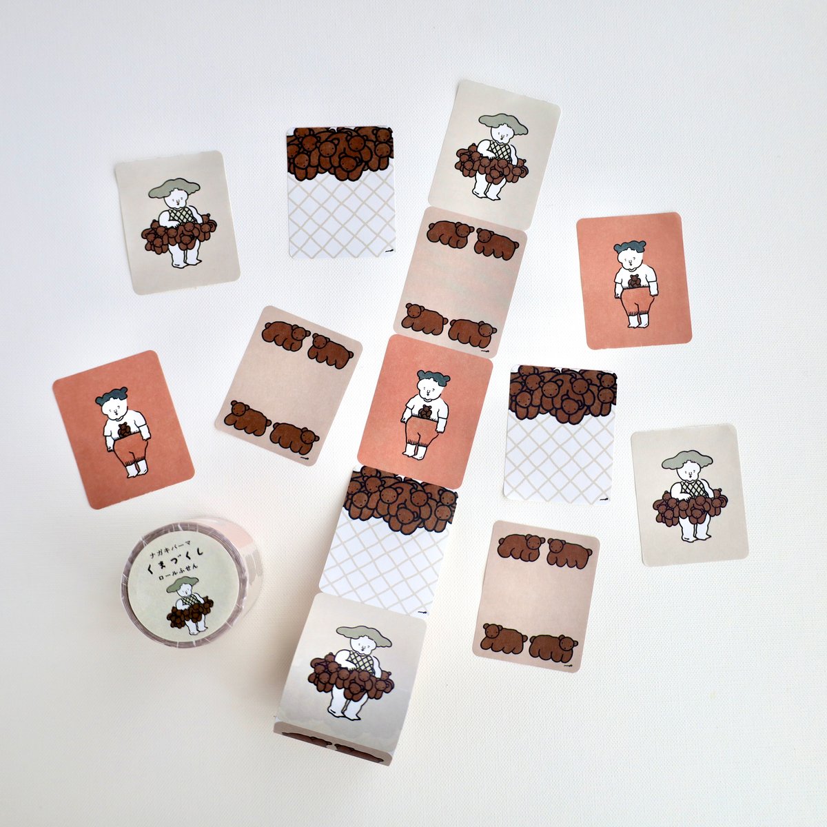 ロールふせん くまづくし | nagakiperm ONLINE STORE