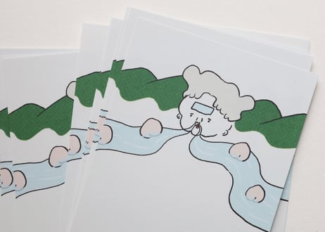 メモセット「川のように流れ出る鼻水」