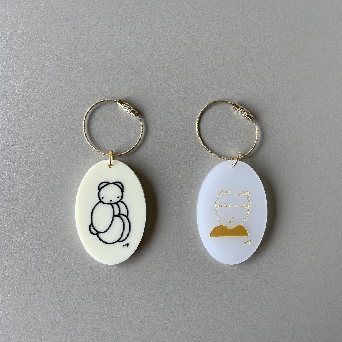 食堂で待ってる時に渡される札のキーホルダー「ブサイク証明写真