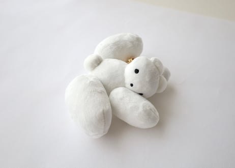 手乗りムクミぬいホルダー「前屈」