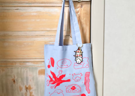 刺繍キーホルダー「ネコケーキ」