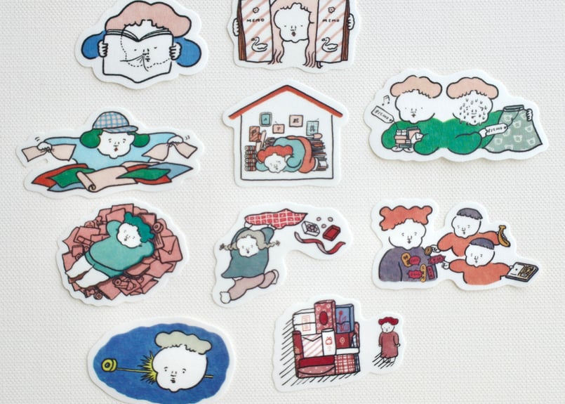 フレークシール「紙もの好きあるある」 | nagakiperm ONLINE STORE