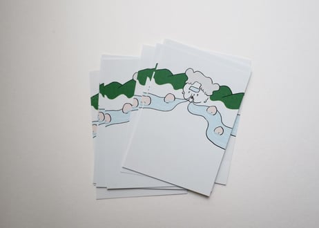 メモセット「川のように流れ出る鼻水」