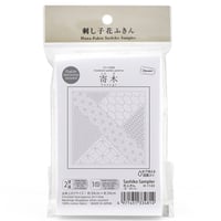 オリムパス　刺し子花ふきん白合わせ模様　NEW