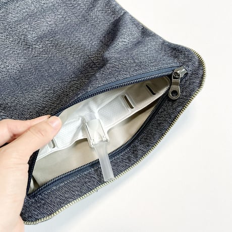 【限定３個のみ！】外出用ウロバッグカバー小 消臭布　レッド縞