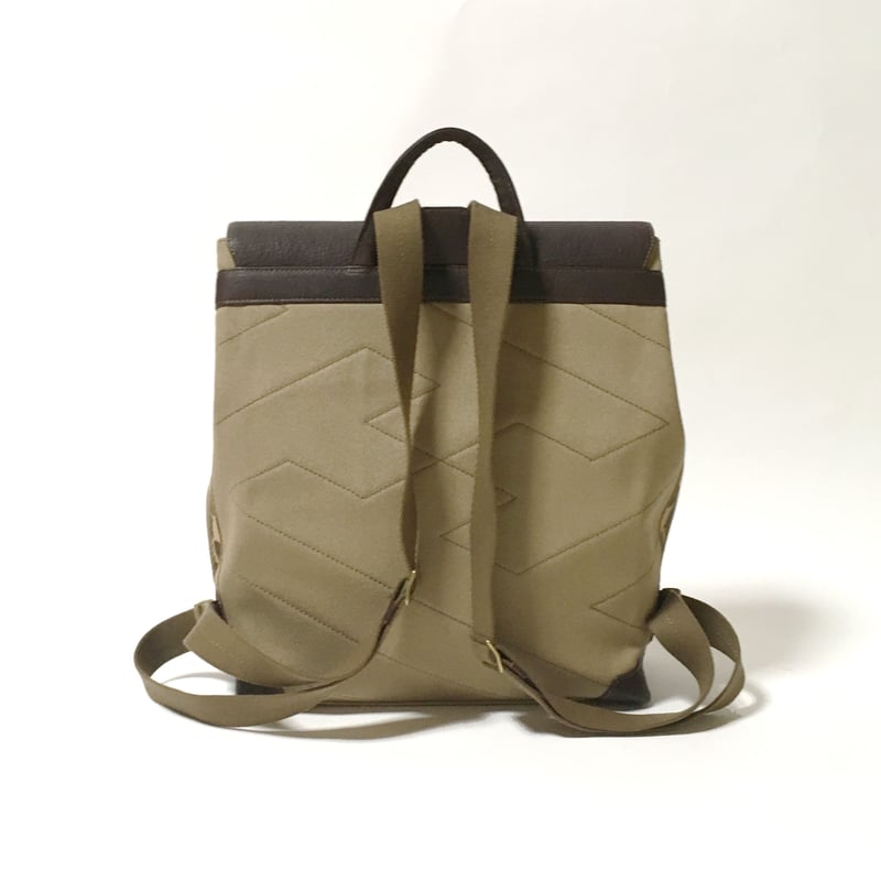 スクエアリュック特大 国産鹿革×市松 | 渡邊鞄 オンラインショップ