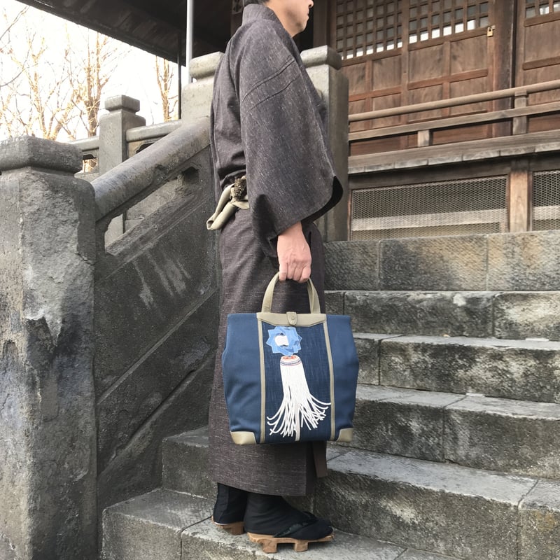 縦長手提げ・大 纏×真田紐 | 渡邊鞄 オンラインショップ