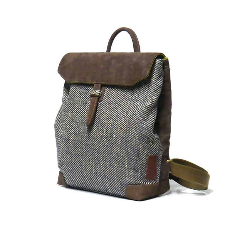 渡邊　鞄　千住　スクエアリュック大　和柄　限定　一点のみ スクエアリュック特大 国産鹿革×市松 | 渡邊鞄 オンラインショップ