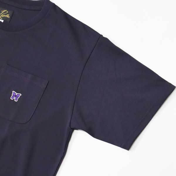 ニードルズ ニードルス tee ネイビー 正規品 S 新品 タグ付き ストレート Needles/ニードルズ S/S Crew Neck Tee - Poly Jersey (全2色