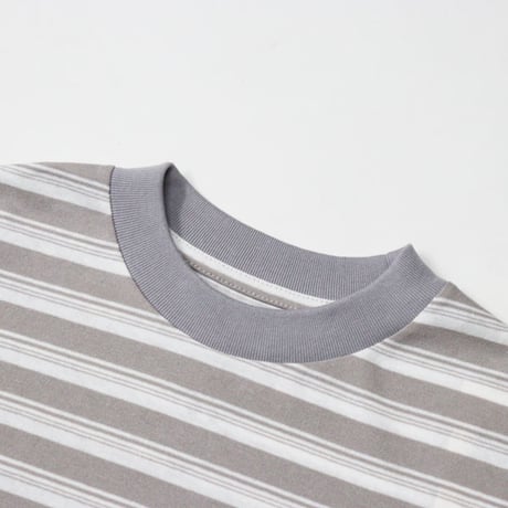 is-ness（イズネス）"BALLOON STRIPES LONG SLEEVE T SHIRT"