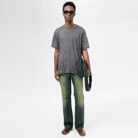 OUR LEGACY（アワー レガシー）"NEW BOX T-SHIRT - Anthracite Crinkle Gauze"
