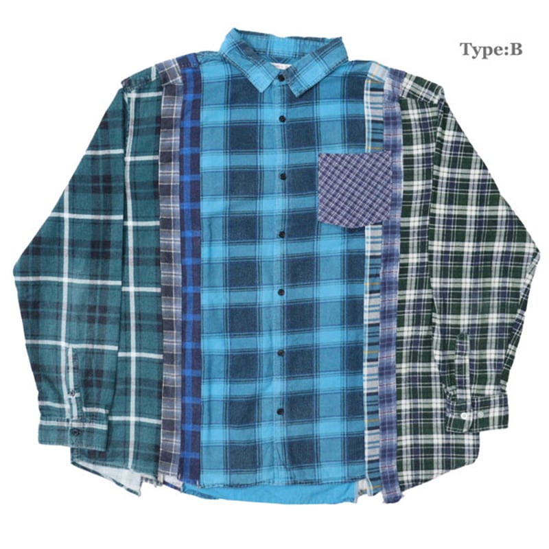 Rebuild by Needles チェック柄ネルシャツ rebuild by needles/リビルドバイニードルス チェックシャツ Rebuild