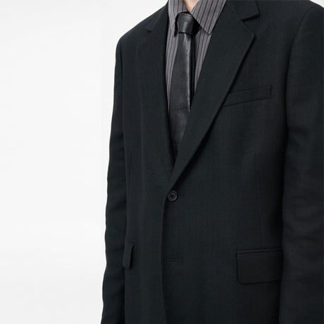 OUR LEGACY（アワー レガシー）"CEREMONY BLAZER - Coal Black Link Stripe Weave"