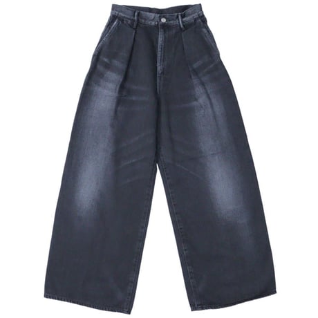 Ladie's / Graphpaper（レディース グラフペーパー）"Selvage Denim Two Tuck Wide Pants - DARK FADE"