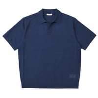 ATON（エートン）"FINE ICE COTTON SKIPPER POLO SWEATER"