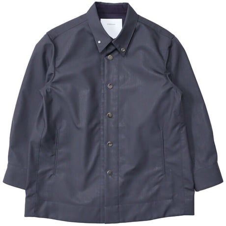 OVERCOAT（オーバーコート）"DROPPED SHOULDER SHORT OVERCOAT WITH SHIRT COLLAR IN BONDED POLYESTER"