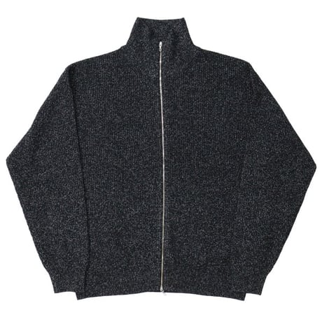 Alexander McQueen ドライバーズニット ブラック ダブルジップ Alexander McQueen - High collar zipped cardigan black - The Corner