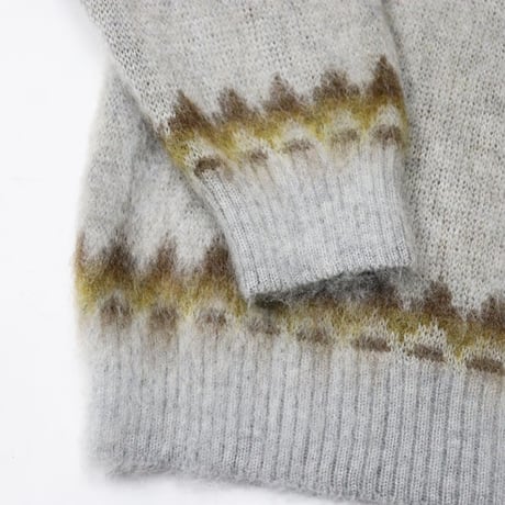 South2 West8 （サウスツーウエストエイト）"Mohair Crew Neck Sweater - Nordic Skull"