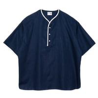 HENLEY NECK DEPARTMENT（ヘンリーネック デパートメント）"Allen - NAVY COTTON LINEN"
