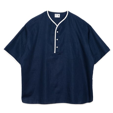 HENLEY NECK DEPARTMENT（ヘンリーネック デパートメント）"Allen - NAVY COTTON LINEN"