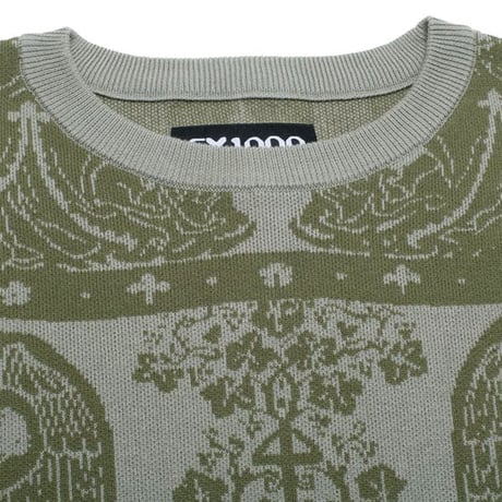 GX1000（ジーエックス1000）"Jacquard Knit Floral Sweater"