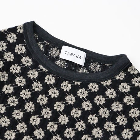 TANAKA（タナカ）"LONG SLEEVE TEE - BLACK FLOWER"
