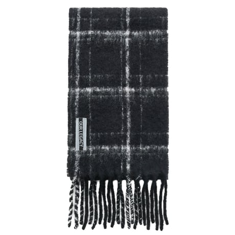 OUR LEGACY（アワー レガシー）"ESTATE SCARF - Black Fuzzy Alpaca Check"