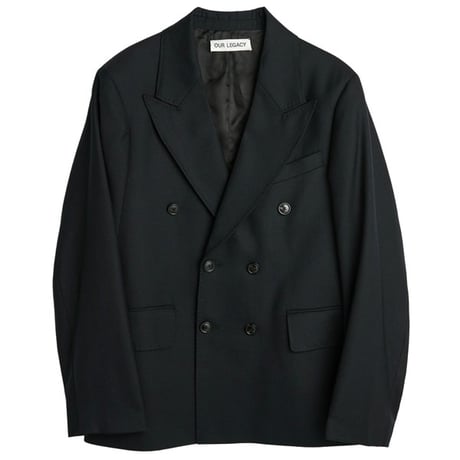 OUR LEGACY（アワー レガシー）"UNCONSTRUCTED DB BLAZER - Black Panama Wool"