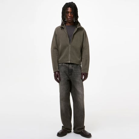 OUR LEGACY（アワー レガシー）"SHRUNKEN FULLZIP - Worn Graphite Athletic Rib"
